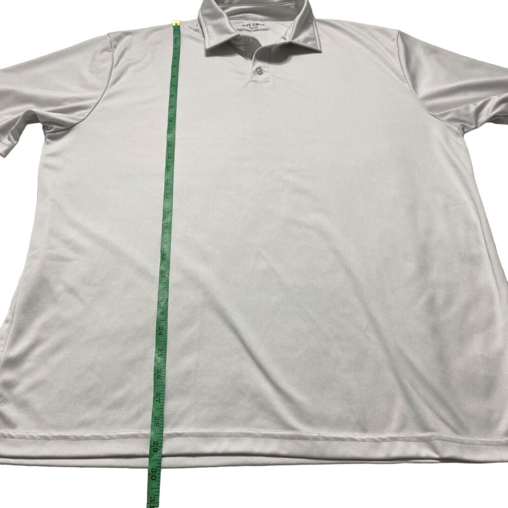 BLACK CLOVER Live Lucky Pale Gray Golf Polo Shirt SIze XL Mens Logo - Picture 7 of 8